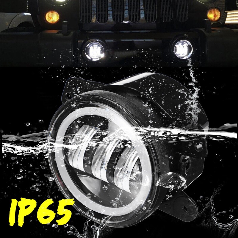 AQJ 4inch Round 60W LED Fog Lights Front Bumper For