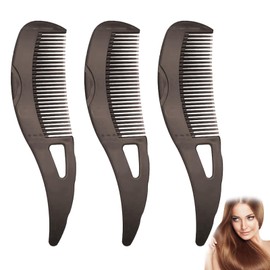 Katyjun Pack of 3 Dandruff Comb Hollow Tooth Dandruff Comb for Scalp Massage and Dirt Removal