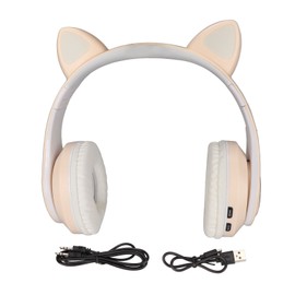 Glowing Cat Ears Bluetooth Headphone Bass Foldable Wireless Headwear Breathing Lamp Headset