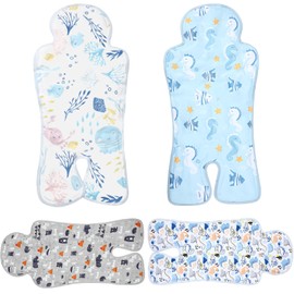 Pinkunn 4 Pcs Gel Car Seat Cooler Pad for Baby, Ice Stroller Cooler Mat Stroller Cooling Pad Baby Car Seat Cooling Pad Car Seat Ice Cooling Pad for Stroller, Baby Dining Chair, Child Safety Seat