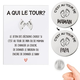 French Pregnancy Gift Decision Coin Gifts for Baby Birth Gift Idea for Expectant Mothers Expectant Fathers New Dad Mum Christening Gifts Boys Girls