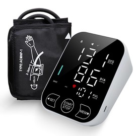 Blood Pressure Monitors CE Approved UK, Monitor Upper Arm for Home Use Machine with BP Cuff LED Backlight Display Heart Rate Detection 2x120 Records,Cuff 8.7-18.9 Inches (2)