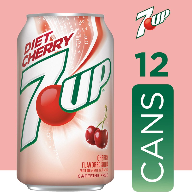 7UP Diet Cherry Flavored Lemon Lime Soda, 12 Fl Oz