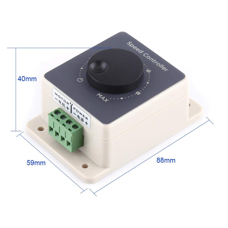 DC10-60V 20A DC Motor PWM Speed Controller with Waterproof Case