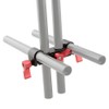 CAMVATE 15mm Rod Clamp with 4-Holes (Red Knob)