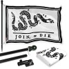 UD_G128 Combo Pack: Flag Pole 6 FT Black Tangle Free