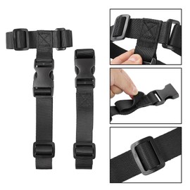 Luggage Straps,Two Add a Bag Suitcase Strap Belt,Adjustable Travel Attachment Accessories for Connect Your Three Luggage Together - 2 Pack(Black)