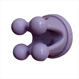 Silicone Sticky Hook-3 Pcs Crown-Shaped Design Suitable for Hanging Keys, toothbrushes, Charging Cables, Bath scrubbing Towels, Electrical Plugs.Can be Used in Kitchen, Bathroom, Shower. (Purple)