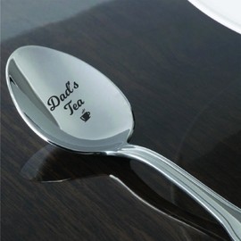 Dad's Tea - Father Gifts | Birthday Wedding Thanksgiving Gift for Father | Christmas Gift from Daughter to Daddy | Engraved Spoon for Novelty Tea Lovers- 7 inch