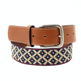 GauchoLife Handmade Woven Polo Belt - Guarda Pampas Design, Crafted from Full Grain Leather (Cross, 40)
