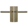 Decoranddecor Hera Antique Brass Knurled Backplate Door Handles Set –