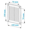 Air Vent Grille 100mm x 100mm / 4" x 4