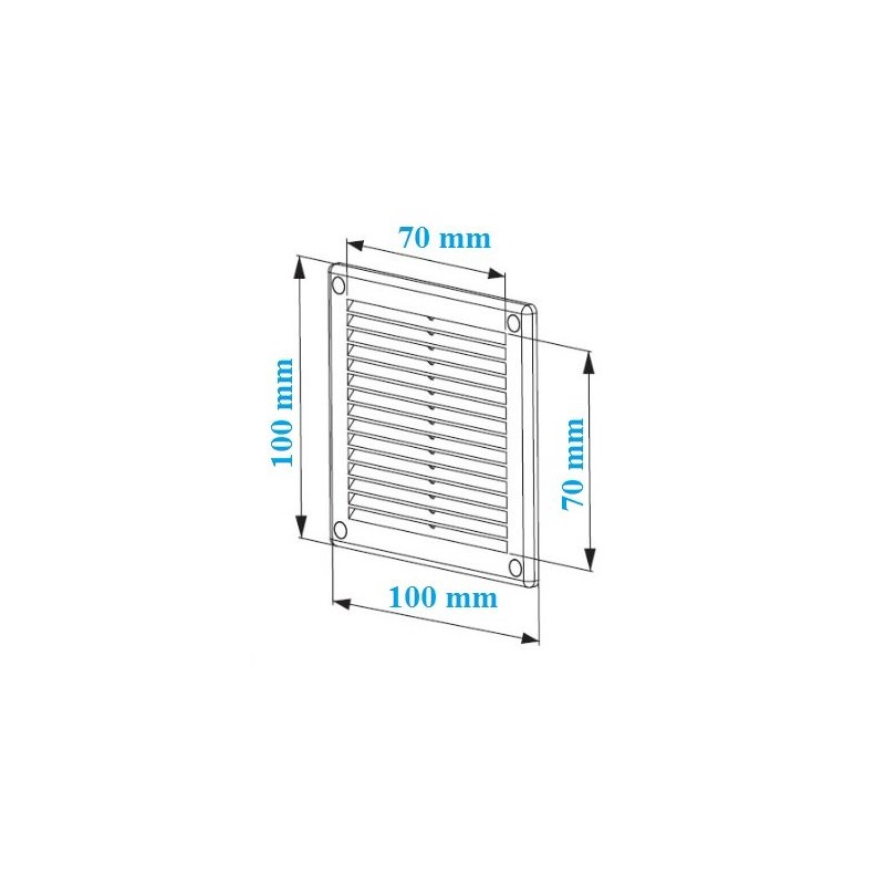 Air Vent Grille 100mm x 100mm / 4" x 4
