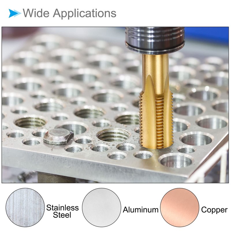 CoCud Threading Taps Meters M1 x 0.25 Thread Titanium Coated