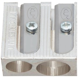 Kum 2-hole Pencil Sharpener Magnesium Alloy Wedge Profile