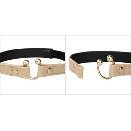 [Allegra K] U-Shaped Removable Shoe Strap Belt, Shoe Strap, Band, Pumps, Prevents Slipping Off, apricot mat