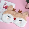 FUNAUPGO Christmas Reindeer Sleeping Mask Eye Mask Cute Animal Rudolph