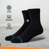 Stance Icon Quarter Socks 3-Pack (Black, Small)