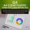 Heavy Duty A4 Clear Plastic Open Top & Side Report