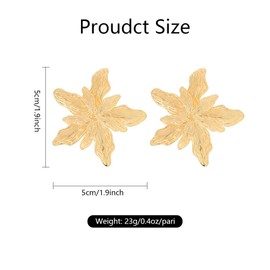 FFWTPY Women's Earrings Simple Resort Style Earrings Vintage Alloy Flower Earrings Fashionable Trendy Hundreds Jewelry Gift for Girls