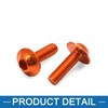 A ABSOPRO M6 x 20mm Sechskant-Kennzeichenverkleidungsschrauben für Motorräder Orange (Set