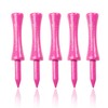 ECADDIE Pink 59mm Bamboo Castle Golf Tees (100 Pack)