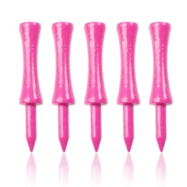 ECADDIE Pink 59mm Bamboo Castle Golf Tees (100 Pack)