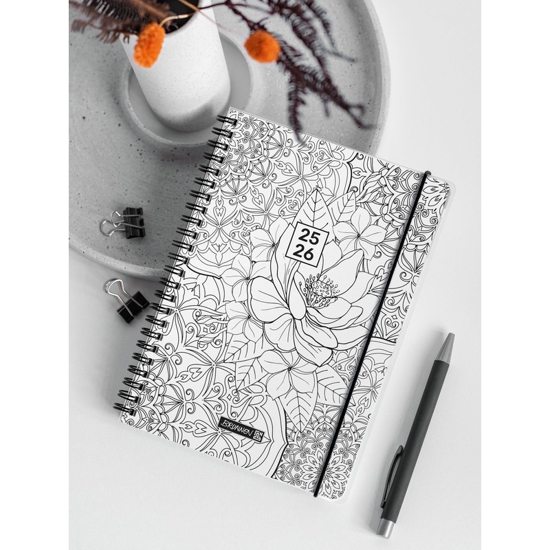 BRUNNEN School Calendar 2025/2026 "ZENart" | A6, Plastic