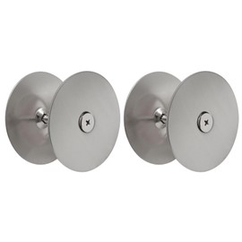 OSVJE 2 Pack Brushed Stain Nickel Round Door Hole Cover 2-5/8" Diameter