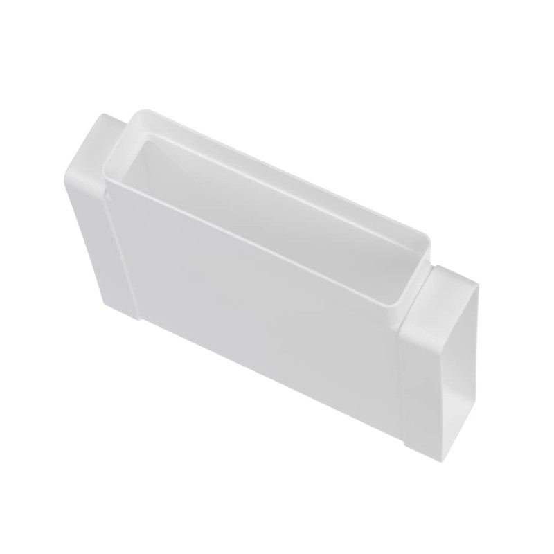 220 x 55 mm White ABS Plastic T-piece Flat Duct