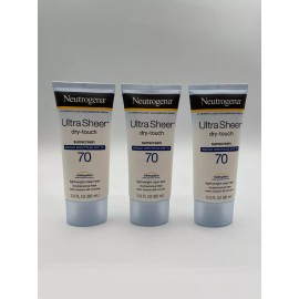 Neutrogena EXPIRED 3x Neutrogena Ultra Sheer Dry-Touch SPF 70 Sunscreen Lotion 3.0 oz