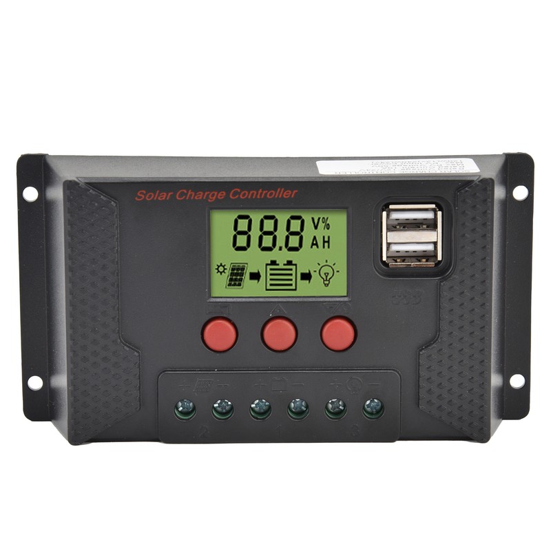 PWM LCD Solar Charge Controller 12V 24V 10A Battery Charge