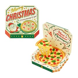 Sanrio JX 12-4 108006 Christmas Greeting Card, Message Card, Pizza