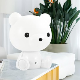 Retoo Night Light for Children, Bear Lamp, Animal Shaped, 3 Colours, Light Changing, Baby Night Light, Sleeping Lights for Girls, Boys, Living Room, Bedroom, Children's Room, Decoration, Gifts, 3 W,
