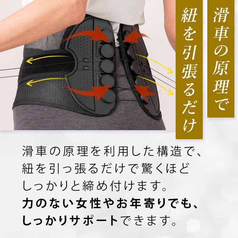 骨盤ベルト (XL) 腰サポーター 腰用 サポートベルト 男女兼用 蒸れない 軽い 腰椎 骨盤