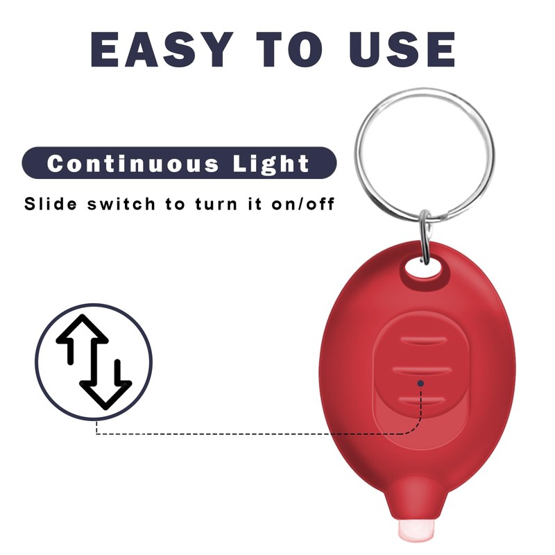 Daemson Mini LED Keychain Flashlight, Portable Pocket Flashlight with Red