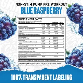 Abe Pump Stim Free Pre-entreno 40 Servs Sabor Blue Razz                                                                                               