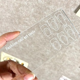 Professional Nail Art Practice Palette with Color Mixing Tools, Nail Template Guide 1PACK (White)