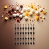 100Pcs Black Plastic Mini Ice Cream Spoons Dessert Shovels Pudding