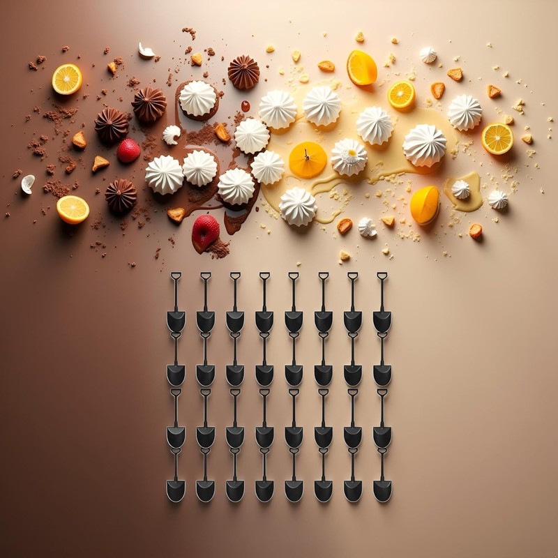 100Pcs Black Plastic Mini Ice Cream Spoons Dessert Shovels Pudding