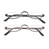 DBEFTLI Half Frame Reading Glasses - Half Moon Readers with