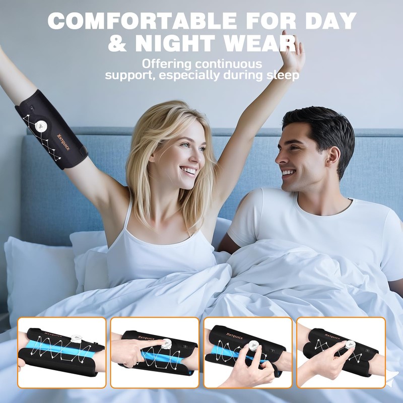 KTQUICK Adjustable Elbow Support with Rotary Knob, Elbow Bandages Men