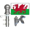 Wales Flag and Flagpole Set, Choose from Over 100 World