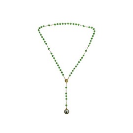 Light Green Saint Jude Rosary with Round Medal Rosario De San Judas Tadeo Con Medalla