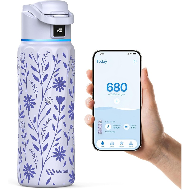 BOTELLA DE AGUA INTELIGENTE BOOST con recordatorio para beber agua