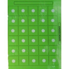Smile4Autsim Dry Erase Visual Activity Reward Choice Laminated Board with 30 1/2" Hook Coin -Great for Loose Pcs Flash Cards. (Green, 8x11 Sheet (1.5 inch Cards))