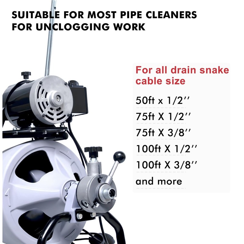 Drain Snake Drill Attachments,8-Piece Drain Cleaner Combination Cutter Heads, Used