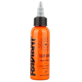 Radiant Colors - Tattoo Ink Tiger Orange Color Tattooing and Shading Real Human Skin 1oz Bottle