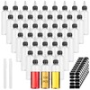 100 Pcs Plastic Squeeze Bottles, 4oz Boston Round Dispensers -
