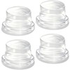 4 PCS 1" Thick x 1.6" Clear Silicone Door Stoppers
